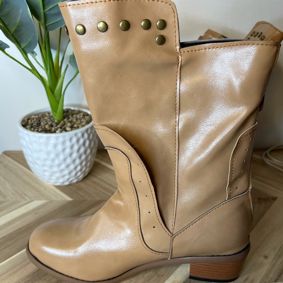 cream boots size 8 new - Picture 2 of 6